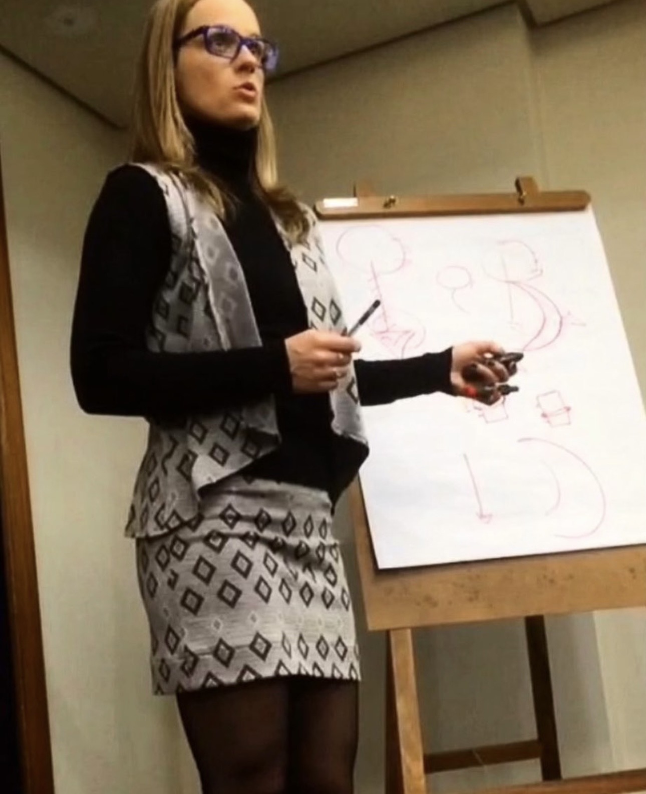 Greta Berwanger ministrando aula de biomecânica